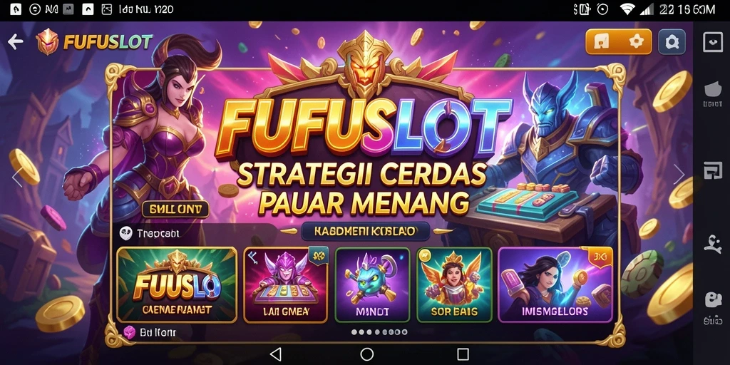 Tampilan permainan FUFUSLOT dengan grafis yang memukau dan gameplay strategis.