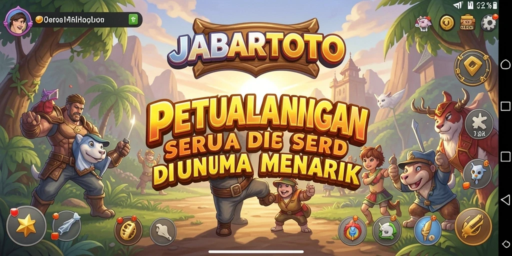 Screenshot utama JABARTOTO menampilkan aksinya dalam petualangan yang mendebarkan.