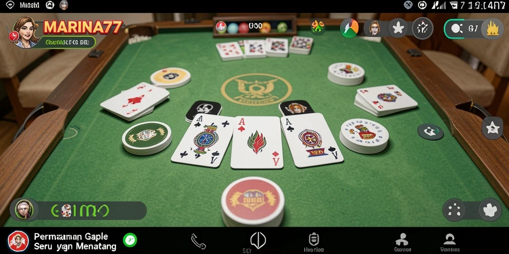 Tampilan gameplay Gaple yang seru dan interaktif di MARINA77.