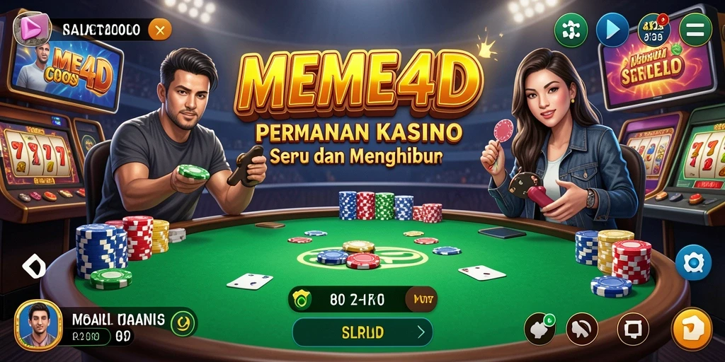 Tampilan menarik dari gameplay Kasino di MEME4D.