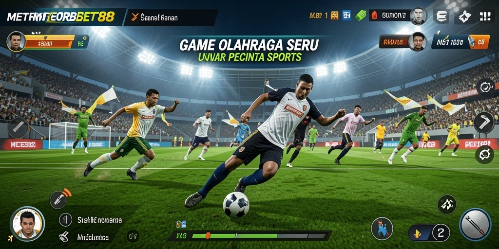 Tampilan gameplay METEORBET88 dengan aksi olahraga seru.