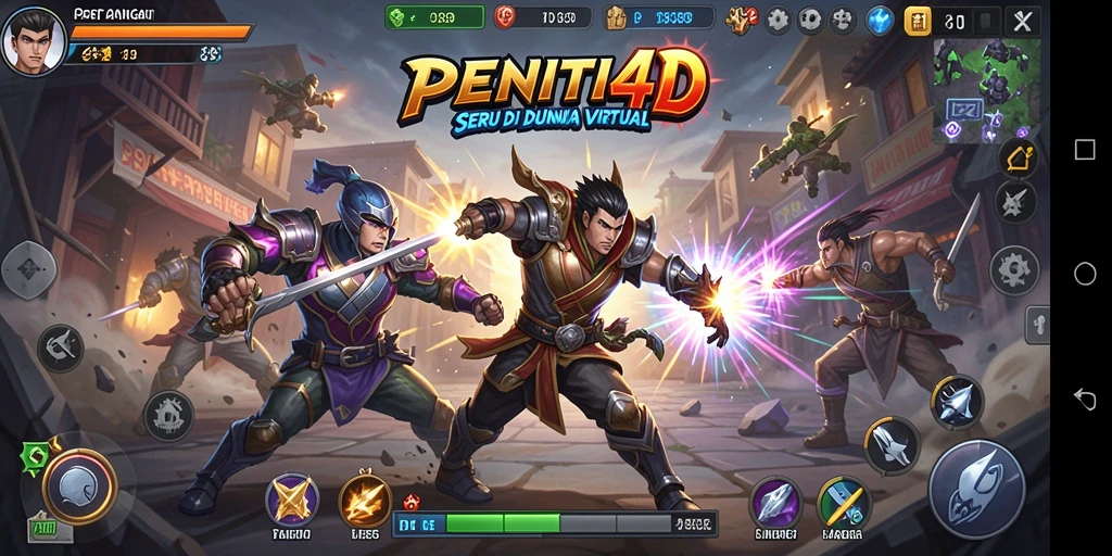 Tampilan aksi seru dalam permainan Fighting PENITI4D.