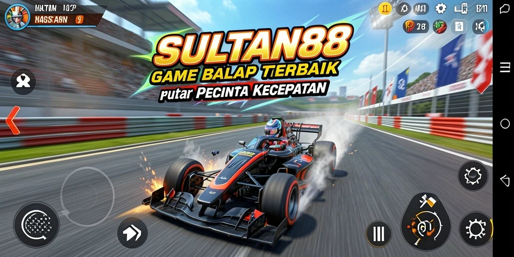Tampilan gameplay balap yang menegangkan di SULTAN88.