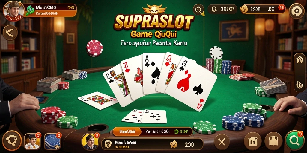 Screenshot gameplay <strong>SUPRASLOT</strong> menampilkan aksi seru permainan QiuQiu.