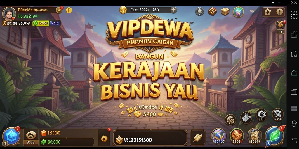 Tampilan gameplay <strong>VIPDEWA</strong> yang intens dan strategis saat membangun kerajaan bisnis.
