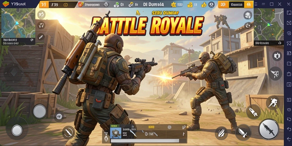 Screenshot gameplay Y89 yang menampilkan aksi seru dalam dunia Battle Royale.
